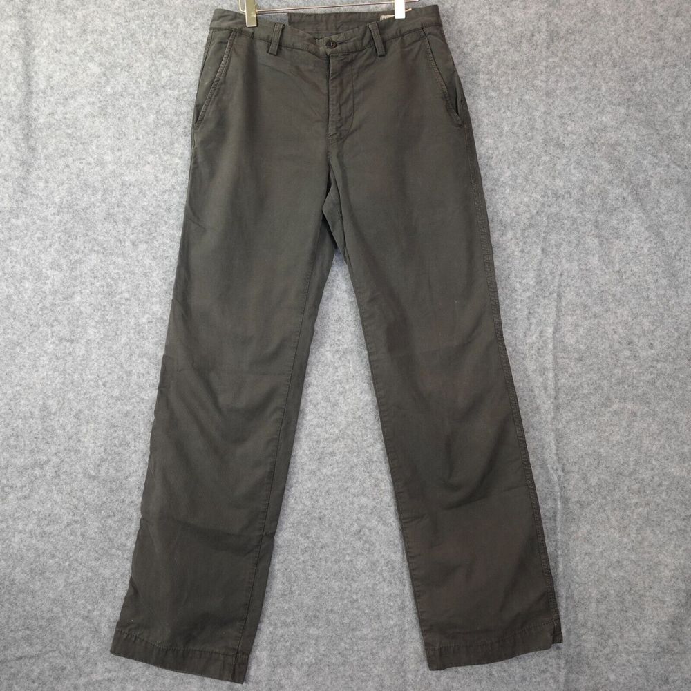 Mens Olive‎ Green Italian Chinos MASONS Straight Outdoor Pants Work ITALY 30/32